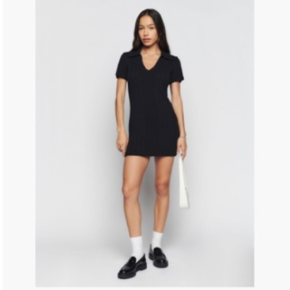 🖤 EUC Reformation Janine Cotton Sweater Mini Dress - Size Medium